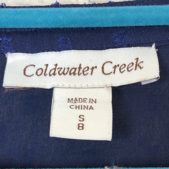 Coldwater Creek Womens Long Sleeve Blue Top SIZE SMALL - Picture 2 of 8